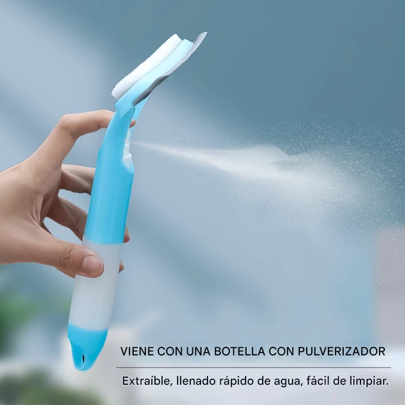 (30% DE DESCUENTO) Varilla de limpieza de vidrio con botella rociadora integrada