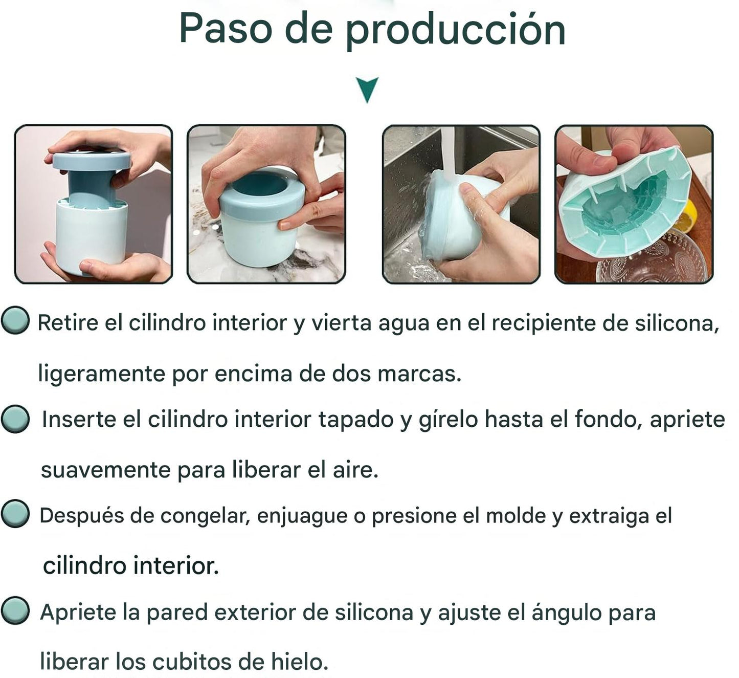 (30% DE DESCUENTO) Molde y bandeja de silicona para cubitos de hielo, permite hacer 60 moldes de cubitos de hielo pequeños al mismo tiempo, recipiente para cubitos de hielo de calidad alimentaria, normal, azul