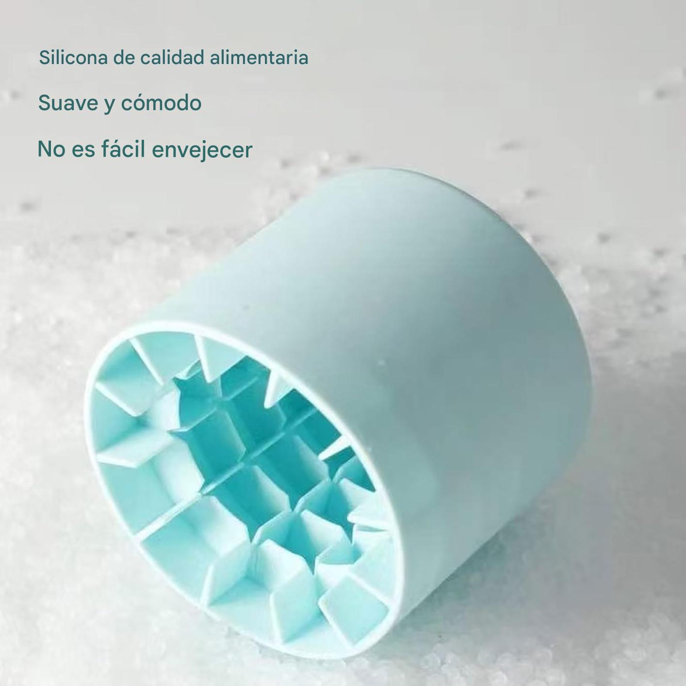 (30% DE DESCUENTO) Molde y bandeja de silicona para cubitos de hielo, permite hacer 60 moldes de cubitos de hielo pequeños al mismo tiempo, recipiente para cubitos de hielo de calidad alimentaria, normal, azul