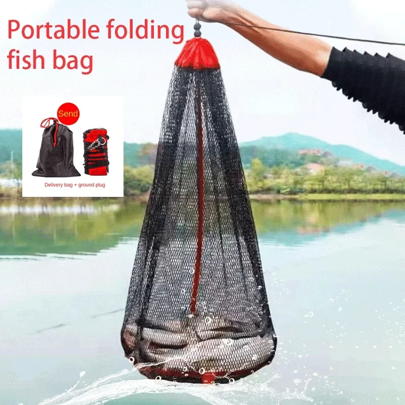 (30% de descuento) Bolsa de red de pesca plegable