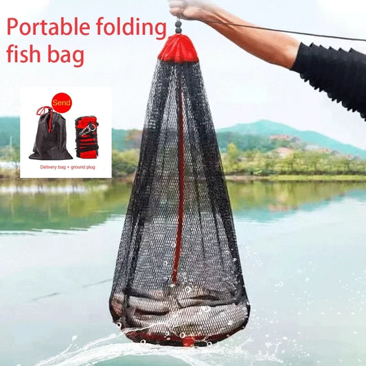 (30% de descuento) Bolsa de red de pesca plegable