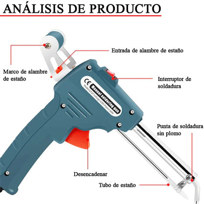 (Gratis 1 rollo de lata) Pistola De Soldadura Por Calor Interna