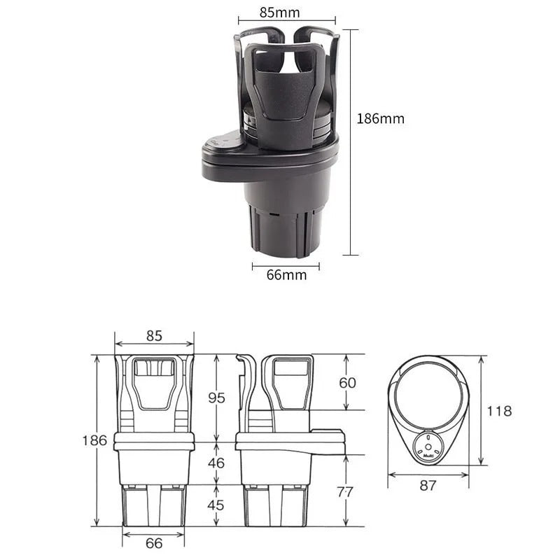 (30% DE DESCUENTO) Expansor de portavasos para automóvil 2 en 1