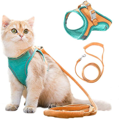 (30% de descuento) Conjunto de arnés y correa para chaleco luminoso para gatos