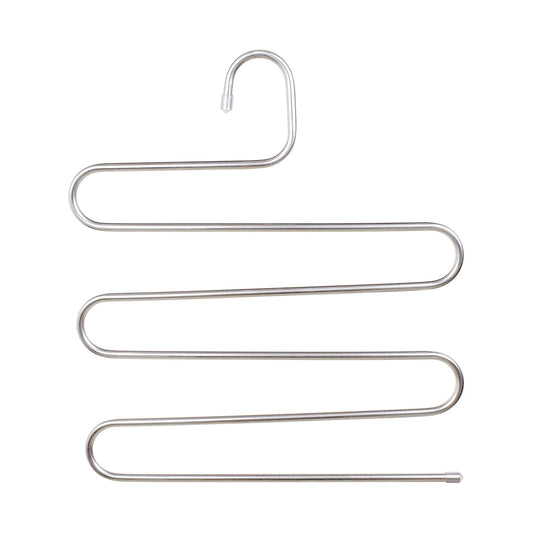 (30% DE DESCUENTO) Percha para pantalones en forma de S de 5 capas ZOBER | Acero inoxidable | Armario multicapa | Para pantalones, jeans, pantalones, bufandas, toallas.