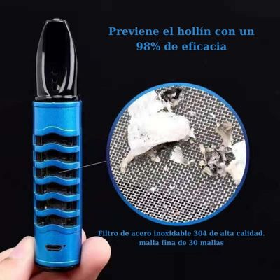 (30% DESCUENTO) Cenicero De Metal Con Encendedor Y Tapa.