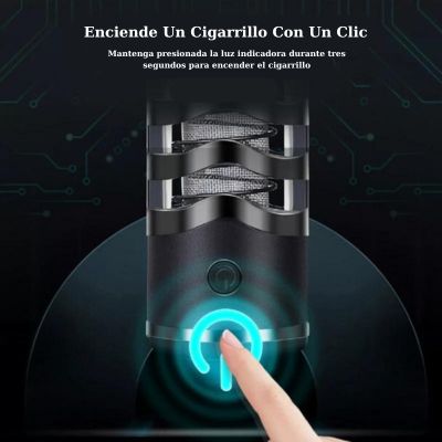 (30% DESCUENTO) Cenicero De Metal Con Encendedor Y Tapa.