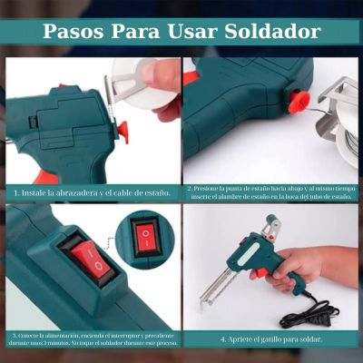 (Gratis 1 rollo de lata) Pistola De Soldadura Por Calor Interna