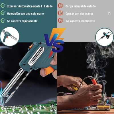 (Gratis 1 rollo de lata) Pistola De Soldadura Por Calor Interna