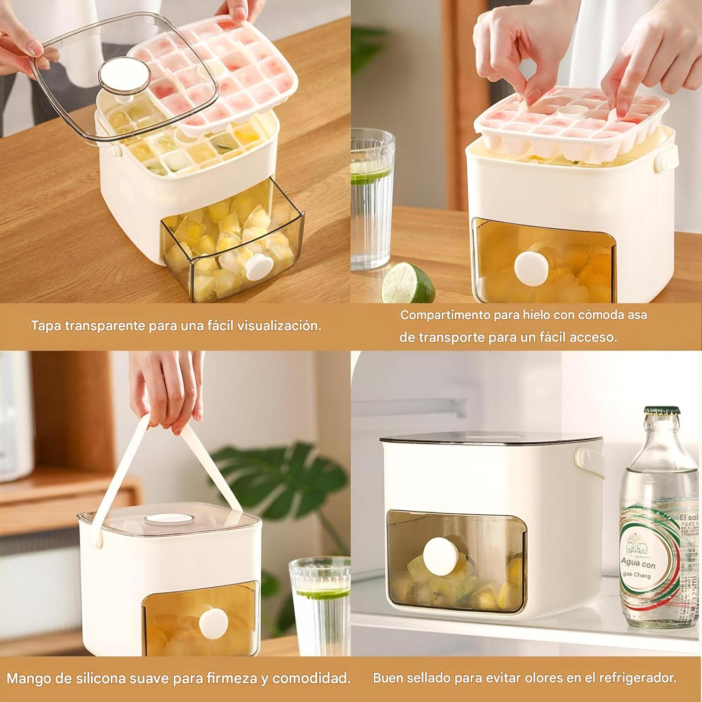 (30% DE DESCUENTO) Máquina para fabricar hielo Aswei con bandeja y tapa