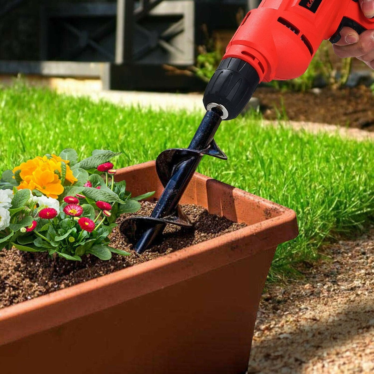 (30% de descuento) Broca en espiral para barrena de jardinería fácil