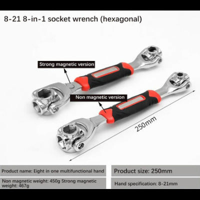 (30% DESCUENTO ) La llave de 8 cabezas gira 360 grados