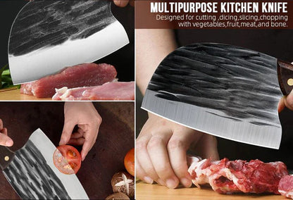 (30% OFF) Cuchillo de cocina de cabeza redonda forjada