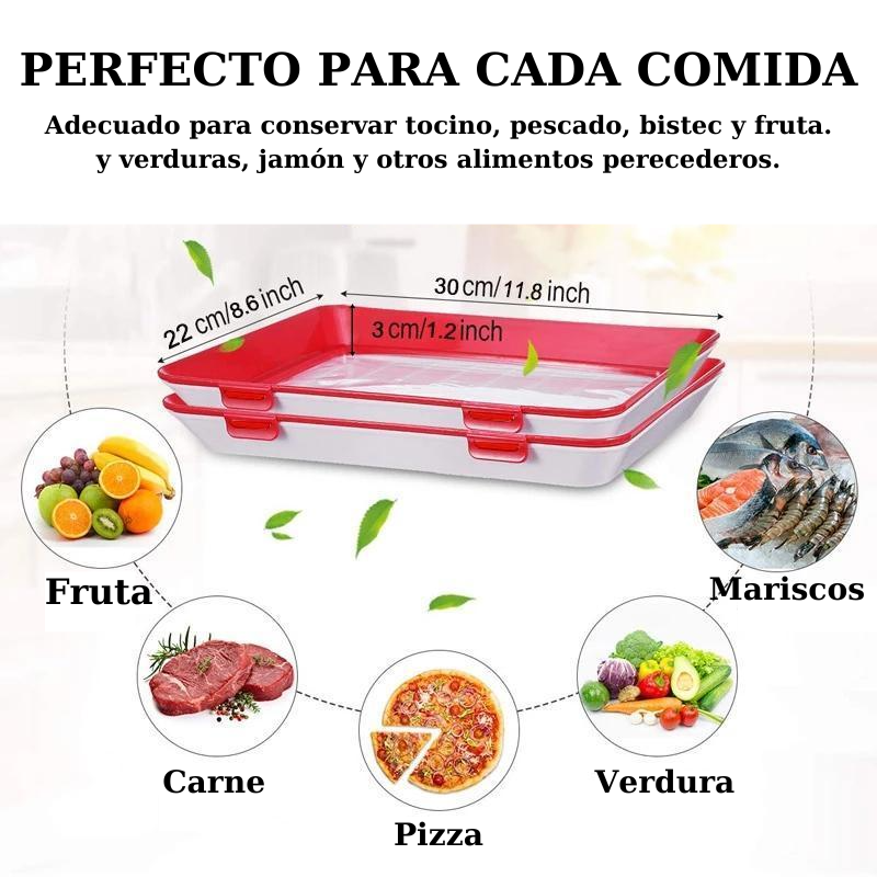 (30% DE DESCUENTO) La Bandeja De Almacenamiento De Alimentos No Contiene BPA, Es Reutilizable Y Apilable.