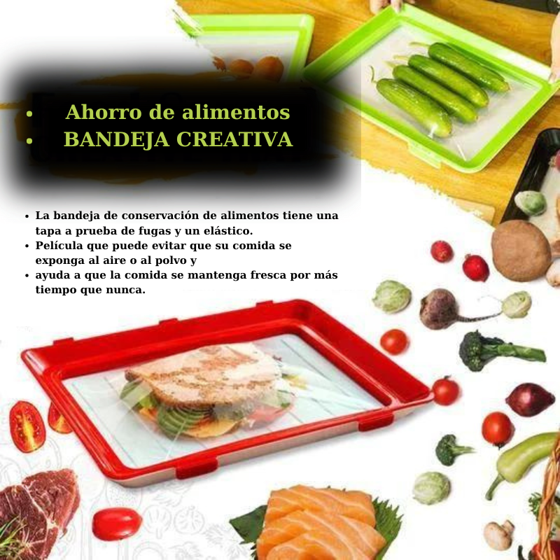 (30% DE DESCUENTO) La Bandeja De Almacenamiento De Alimentos No Contiene BPA, Es Reutilizable Y Apilable.