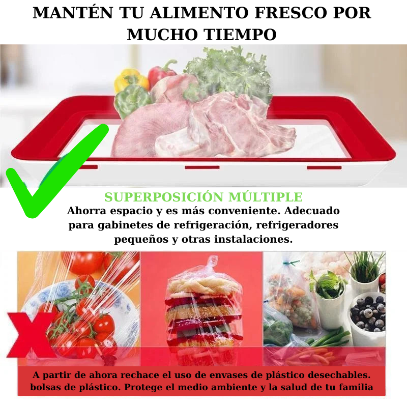 (30% DE DESCUENTO) La Bandeja De Almacenamiento De Alimentos No Contiene BPA, Es Reutilizable Y Apilable.