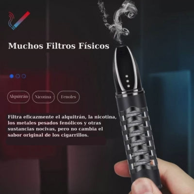 (30% DESCUENTO) Cenicero De Metal Con Encendedor Y Tapa.