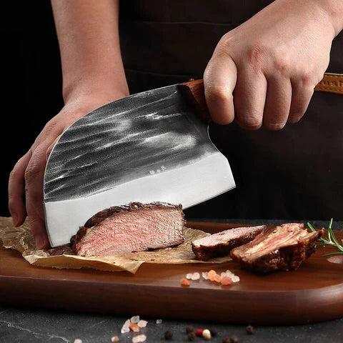 (30% OFF) Cuchillo de cocina de cabeza redonda forjada