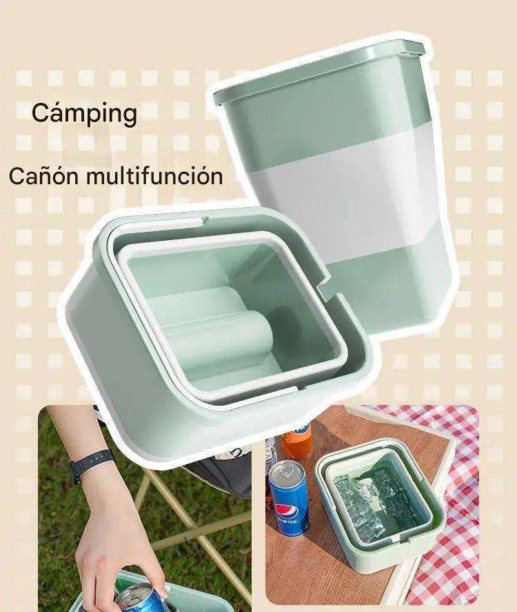 (30% DE DESCUENTO) Bote de basura portátil, ideal para viajes por carretera y campamentos, plástico duradero, se adapta a la mayoría de los vehículos.