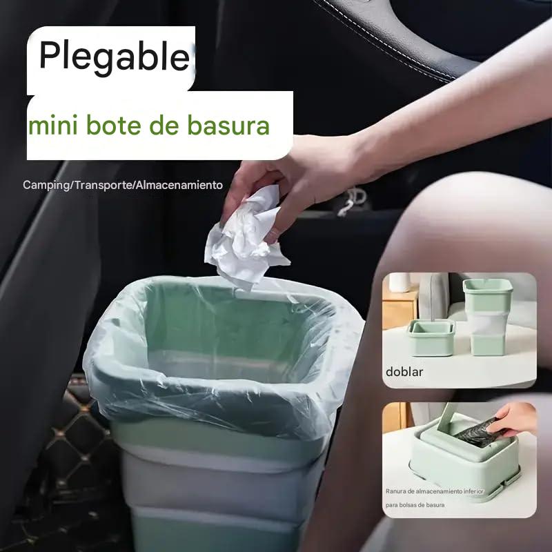 (30% DE DESCUENTO) Bote de basura portátil, ideal para viajes por carretera y campamentos, plástico duradero, se adapta a la mayoría de los vehículos.